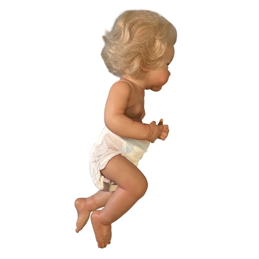 Realistic Baby Girl Doll Blonde‎ Blue Eyes Infant Vinyl Anatomically Correct 18